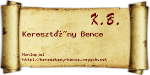 Keresztény Bence névjegykártya