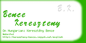 bence kereszteny business card