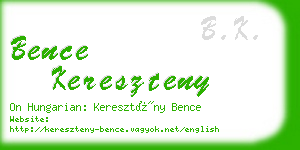 bence kereszteny business card